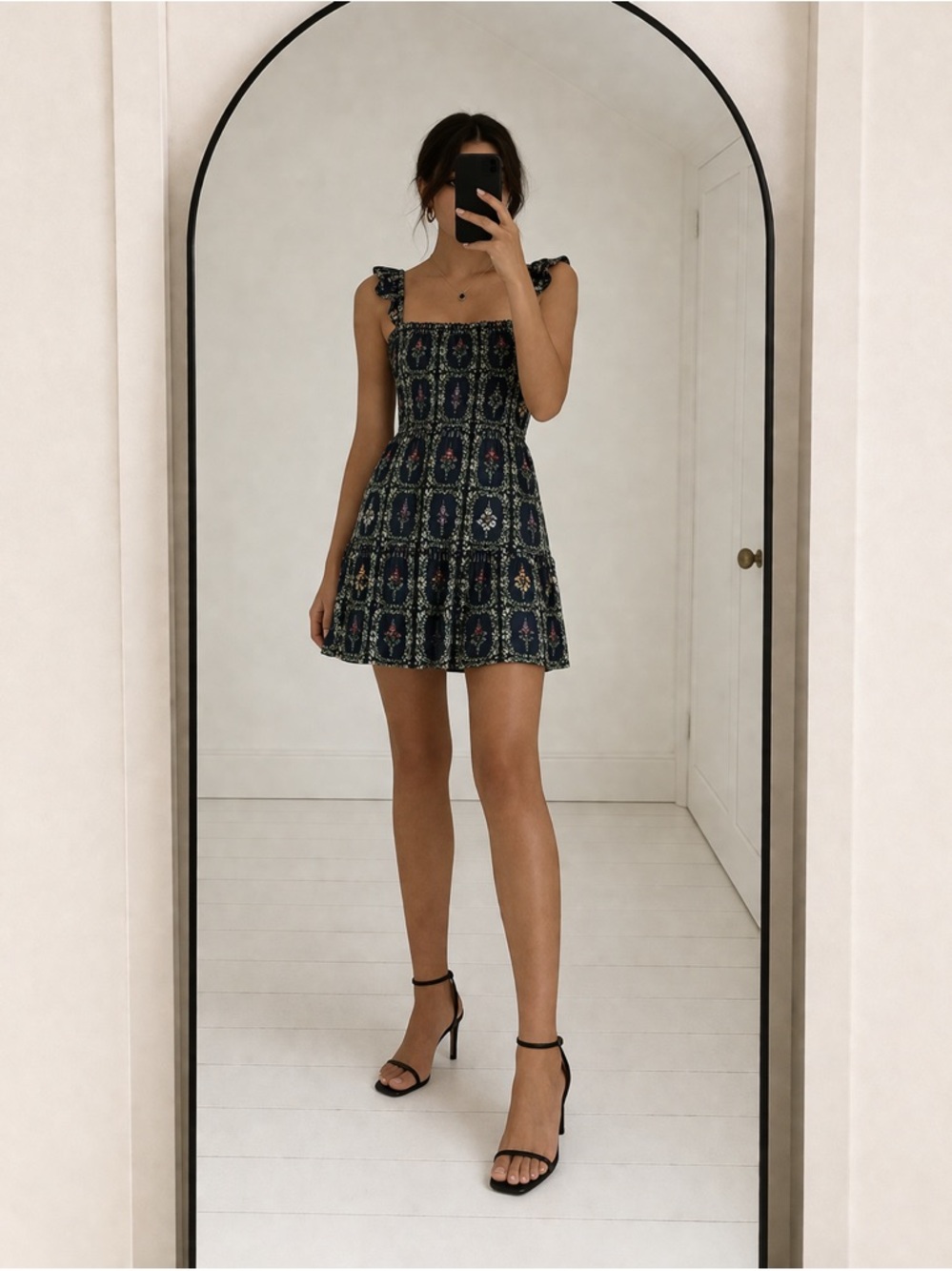 Agua Bendita floral mini dress flowy boho summer resort wear size xxs